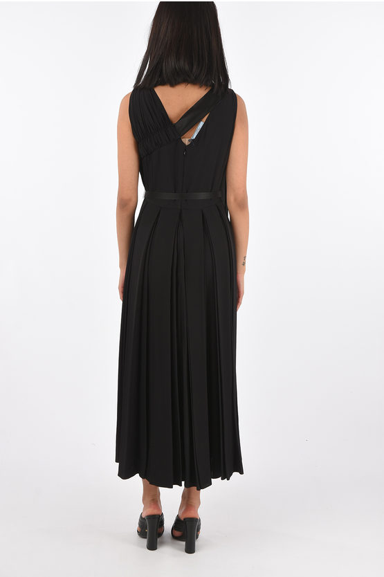 【関税込み】prada Pleated voile satin dress Prada Pleated voile satin dress available on julian-fashion