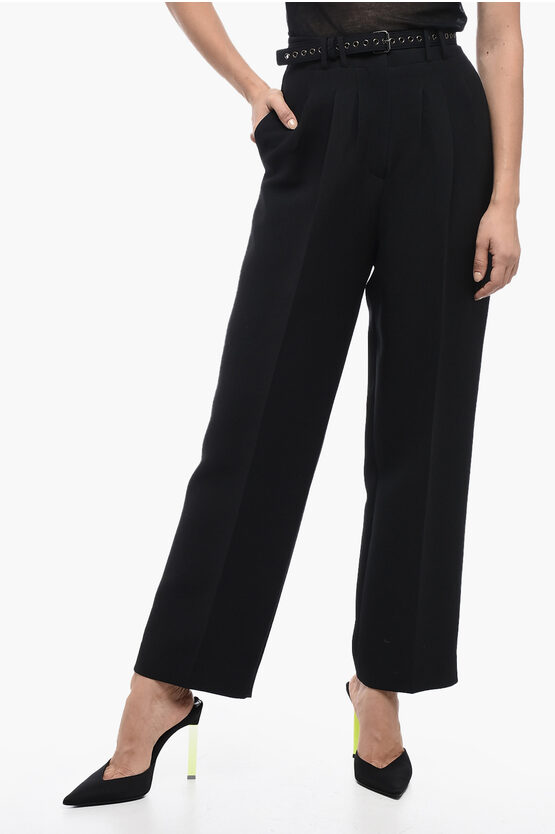 Dior Pleated High-waisted Wool Pants