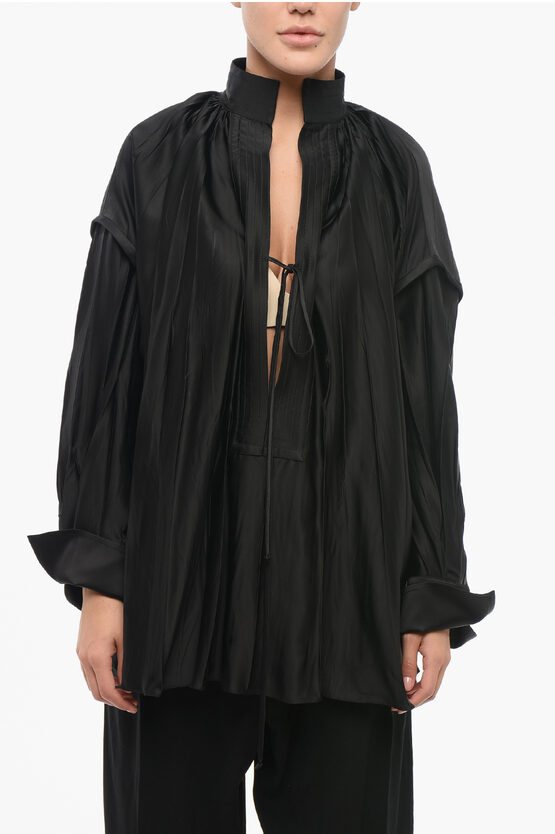 Ferragamo Pleated Kaftan Shirt