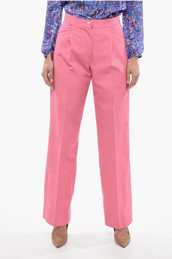 Palm Angels Pleated Miami Wide-fit Pants In Blue