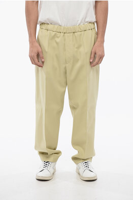 Jil Sander Double-pleated Wool Pants with Belt men - Glamood Jil Sander Double-pleated Wool Pants with Belt men - Glamood