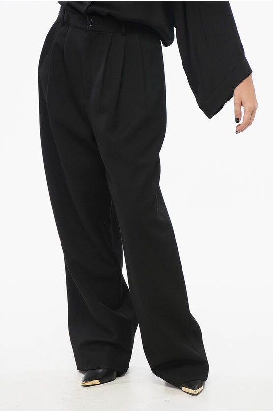 The Row Pleated Buttoned Trousers