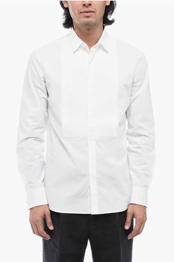 Shop Valentino Pointed Collar Tuxedo Shirt