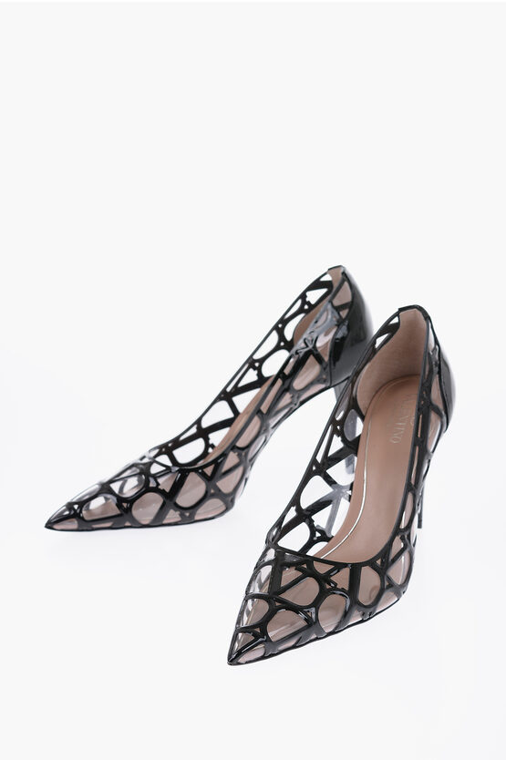 Shop Valentino Pointed Pumps Clear Effect Heel 9 Cm
