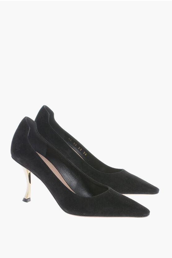 Shop Dior Pointed Suede Pumps With Heel 8 Cm