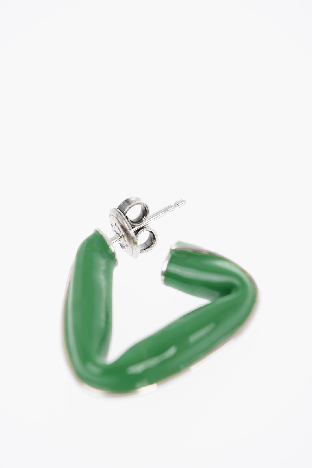 Bottega Veneta Teal green 925 silver Fold earrings (ピアス） Bottega Veneta Teal green 925 silver Fold earrings (ピアス