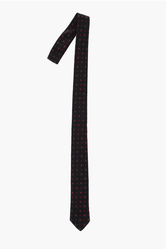 Corneliani Polka Dot Patterned Silk Tie