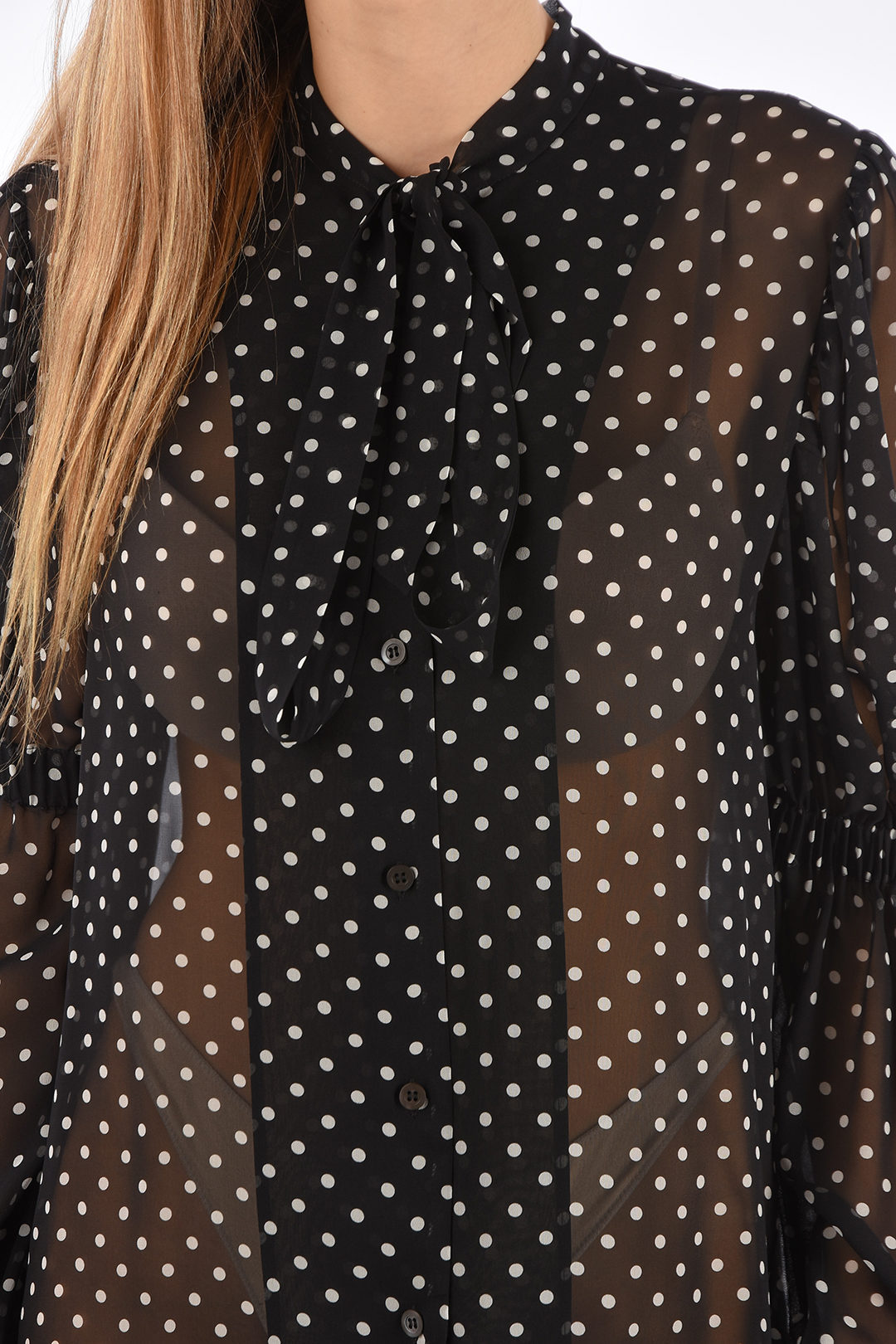 dries van noten polka dot top