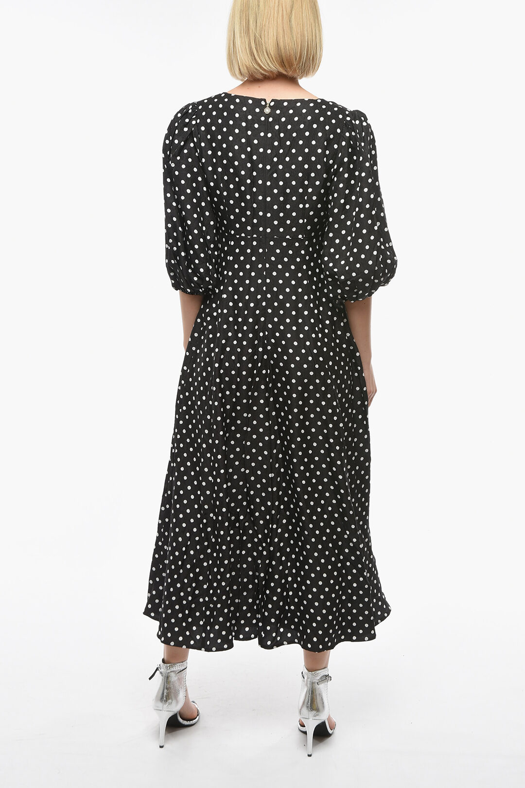 Kate Spade Polka Dots Flared Dress with Puff Sleeve women Glamood Outlet