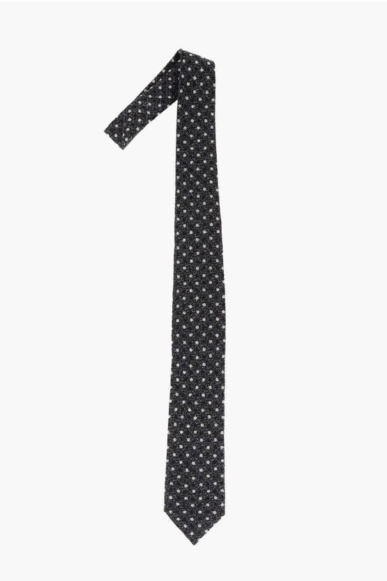 Corneliani Polka Dots Kipper Tie In Black