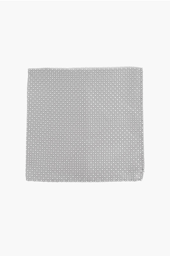 Corneliani Polka Dots Silk Pocket Square In Multi