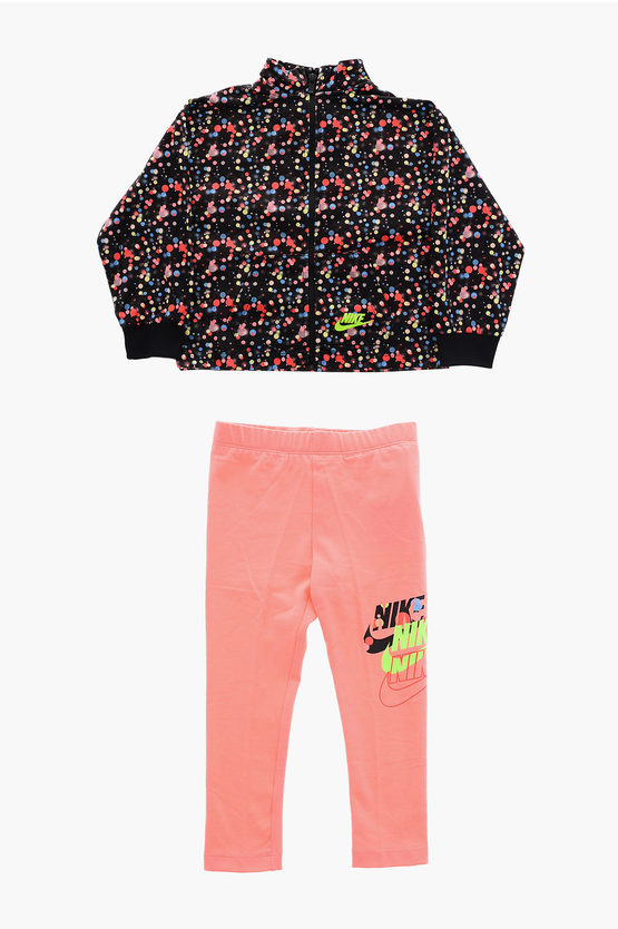 Nike Polka Dots Sweatshirt And Leggings Set In Multi