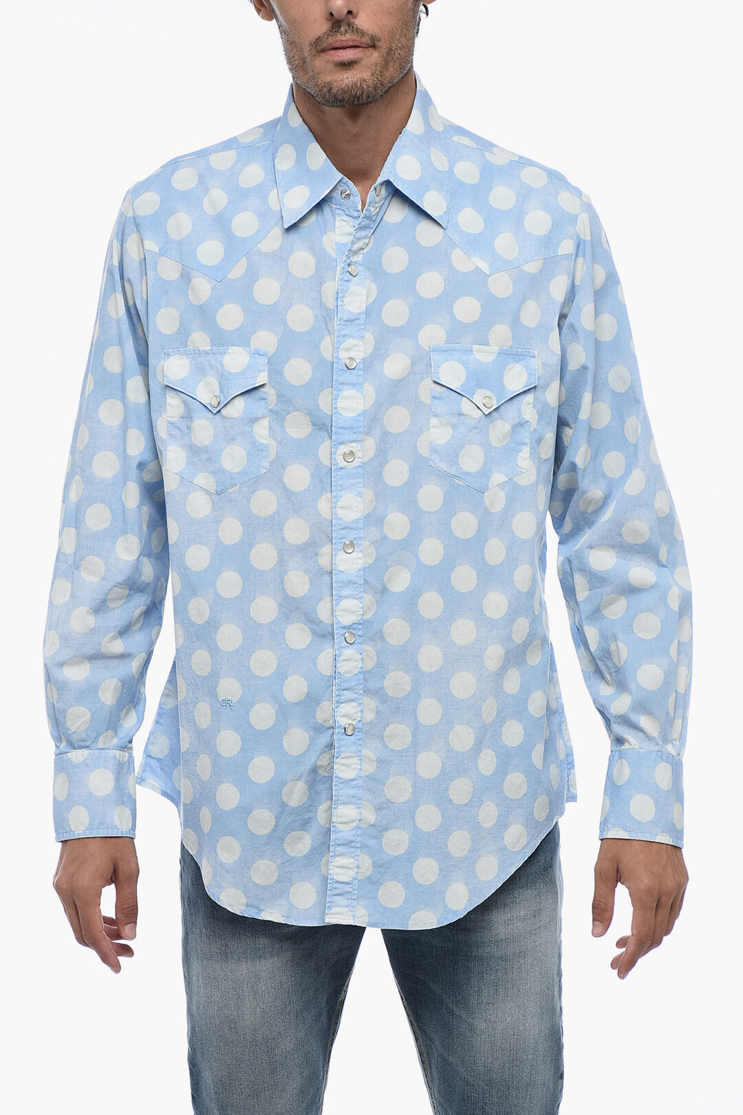 Erl Polka Dots UNISEX Shirt with Double Breast Pocket unisex