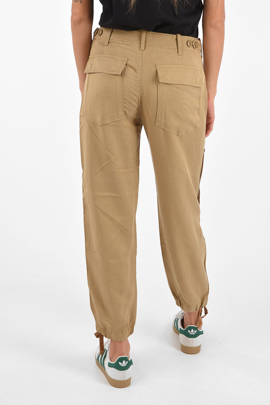 Polo Ralph Lauren Wide-leg Cargo Pant in Natural | Lyst