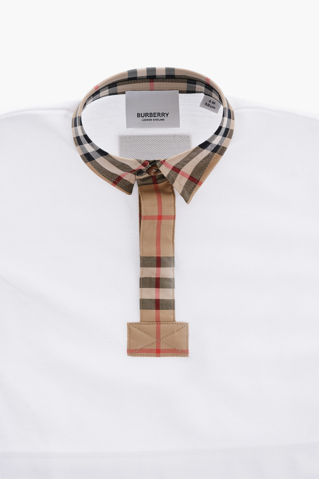 Burberry KIDS Polo JOHANE In Cotone con Collo a Quadri bambino