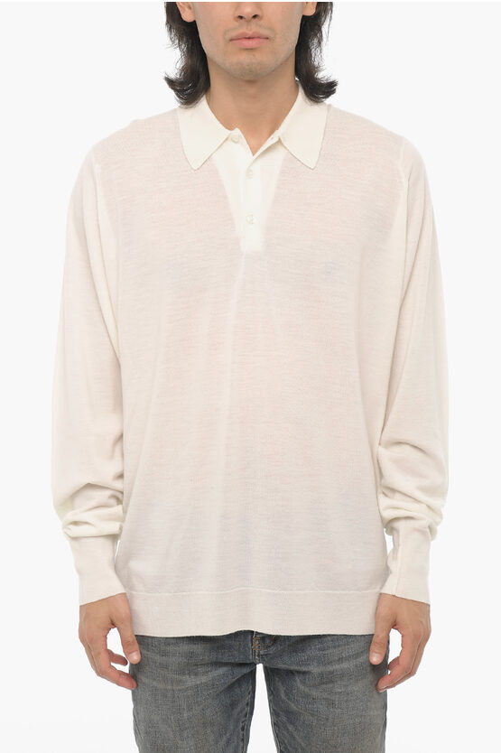 Shop John Smedley Polo Neck Merino Wool Sweater