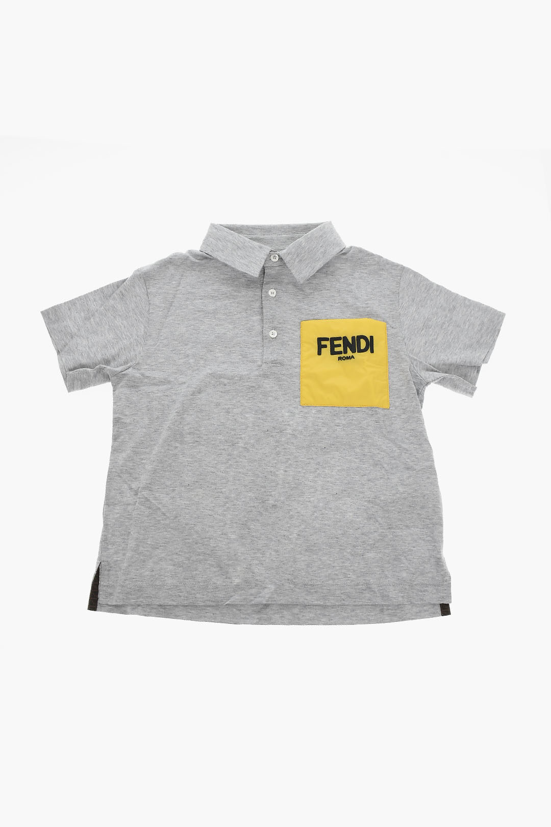 Fendi Kids Polo Shirt with Padded Logoed Chest Pocket and Side Vents ...