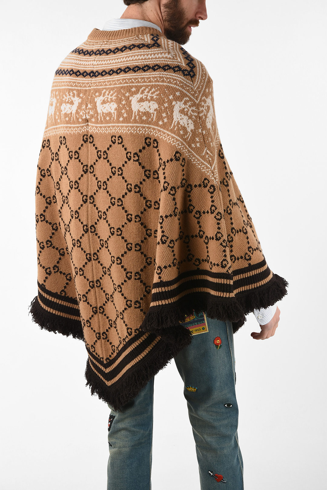 Gucci Poncho in Lana con Frange uomo - Glamood Outlet