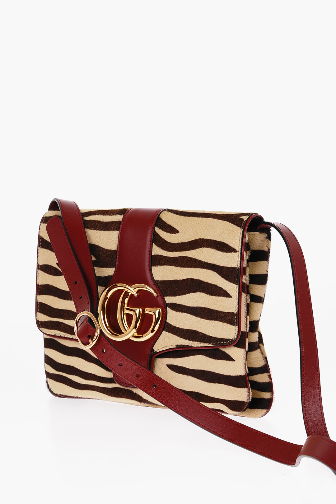 Pony Shoulder Bag with Zebra Motif