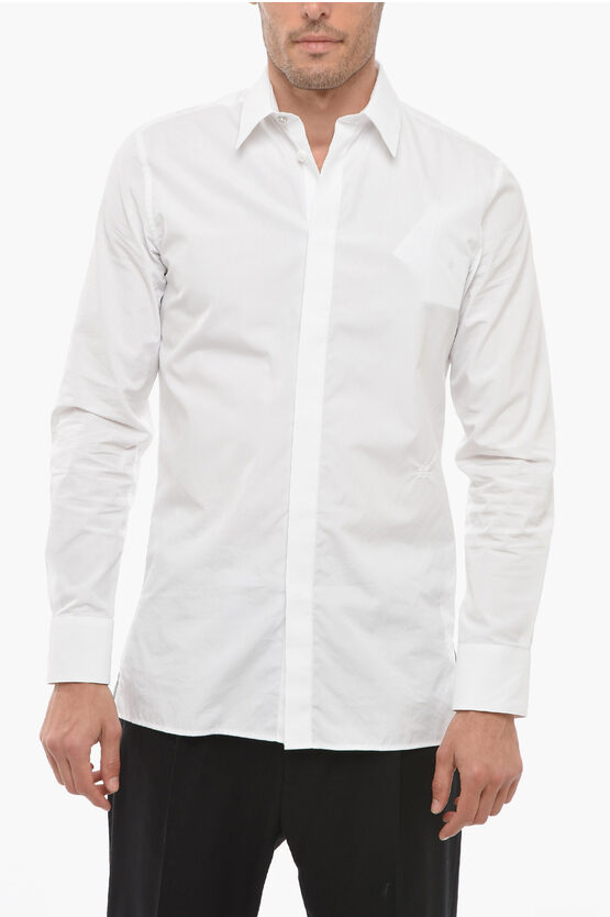 Givenchy Popeline Contemporary Shirt With Side Splits In White