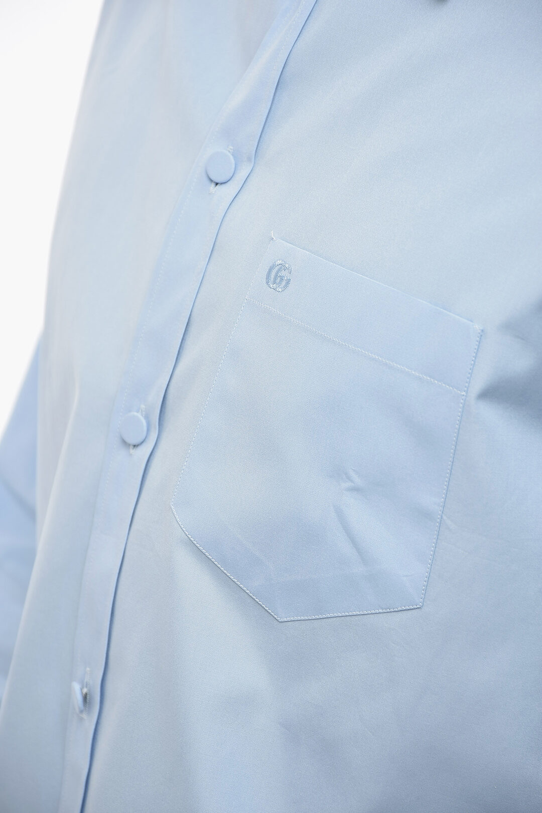 Gucci Popeline Cotton Shirt with Covered Buttons men