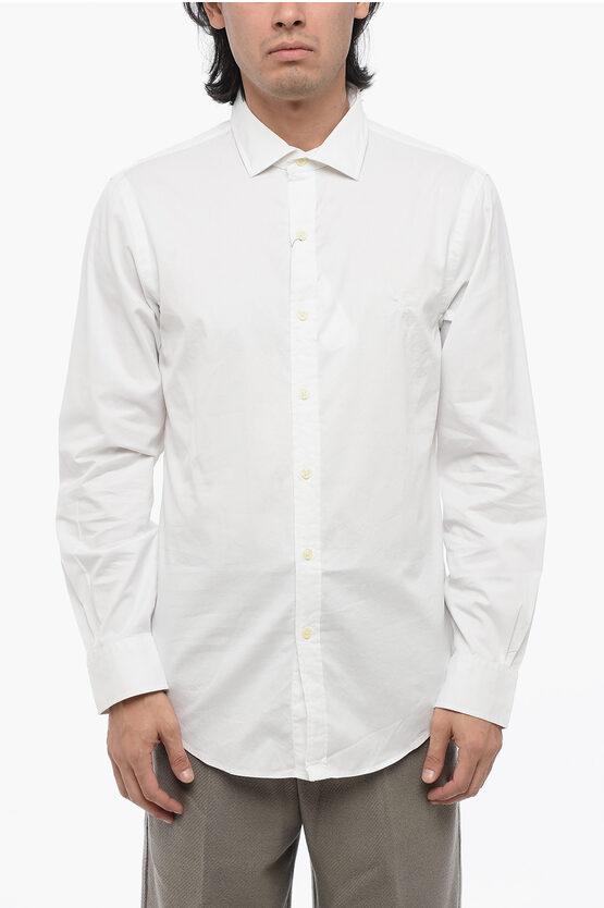 Shop Polo Ralph Lauren Popeline Slim Fit Shirt With Standard Collar