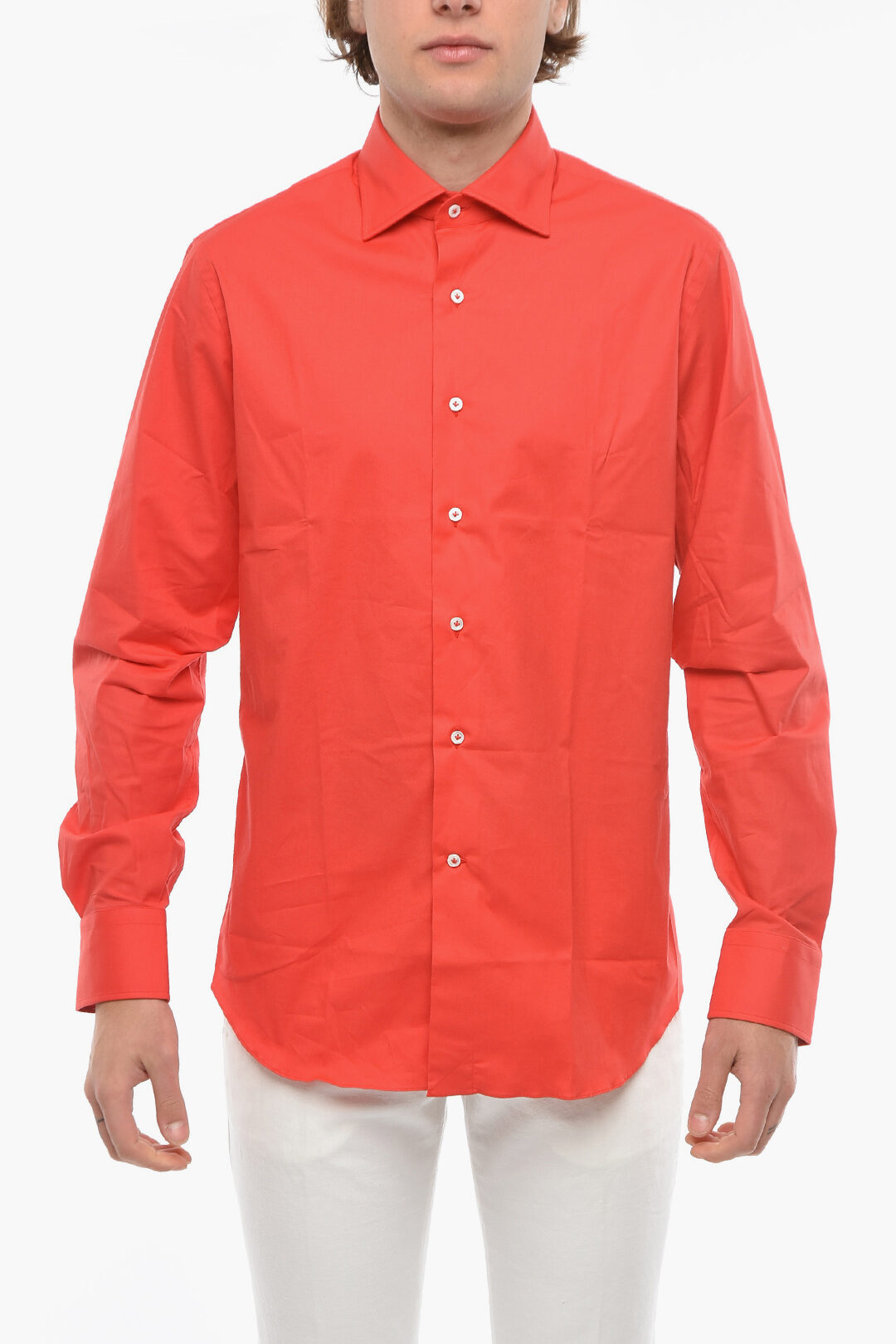 Alessandro Gherardi Poplin Cotton Spread Collar Shirt men - Glamood Outlet