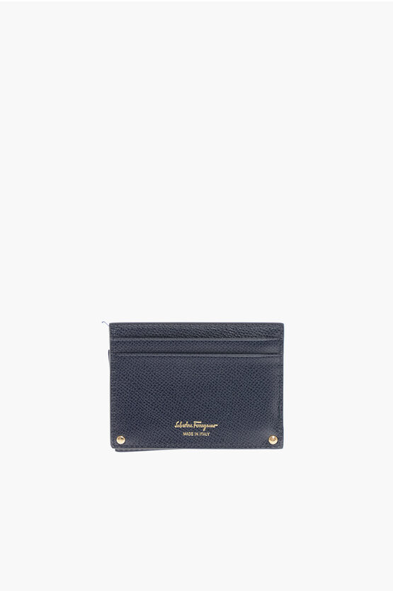 Salvatore Ferragamo Portacarte in Pelle Martellata con Logo donna ...