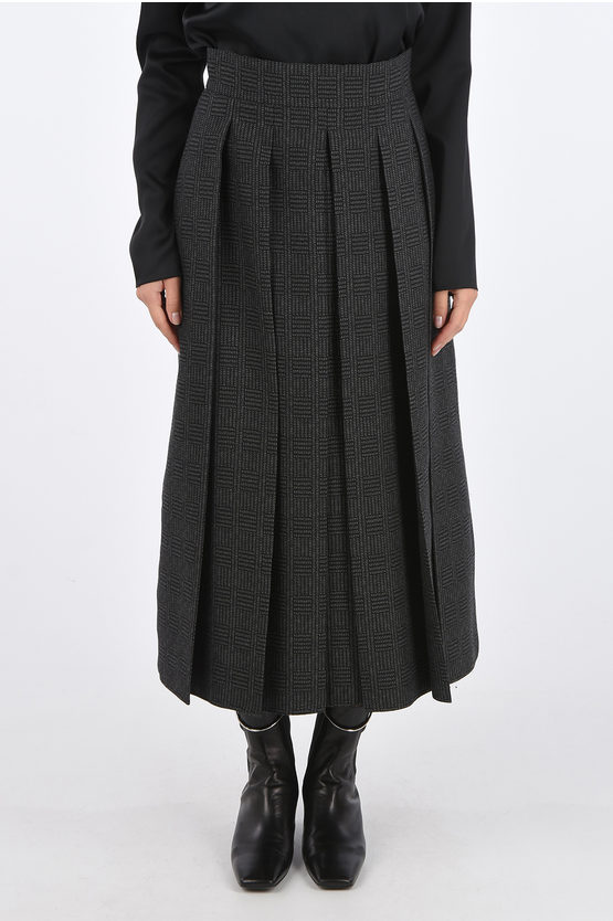 Fendi Prince of Wales Plated Wool Skirt women - Glamood Outlet