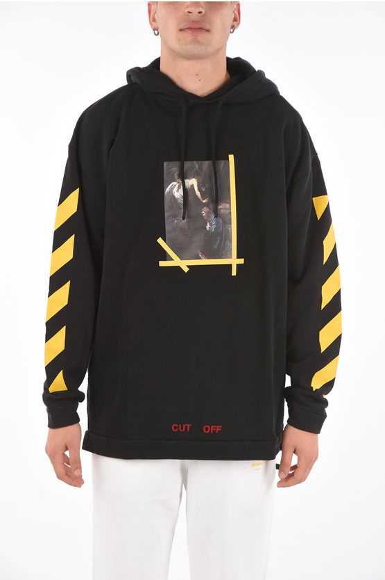 Off-White Printed ANNUNCIAZIONE Hooded Sweatshirt 남성 - Glamood