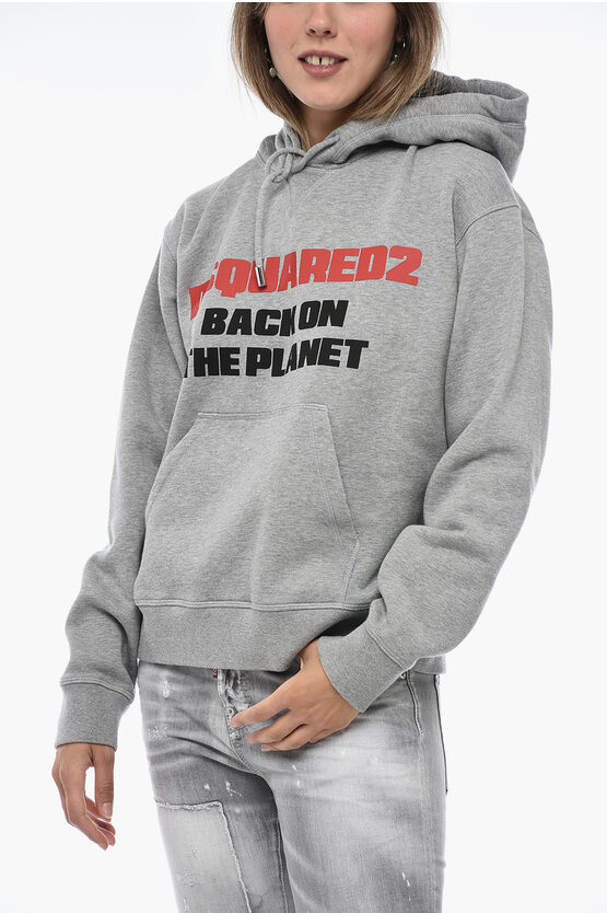 Shop Dsquared2 Printed Back On The Planet Hoodie Sweatshirt