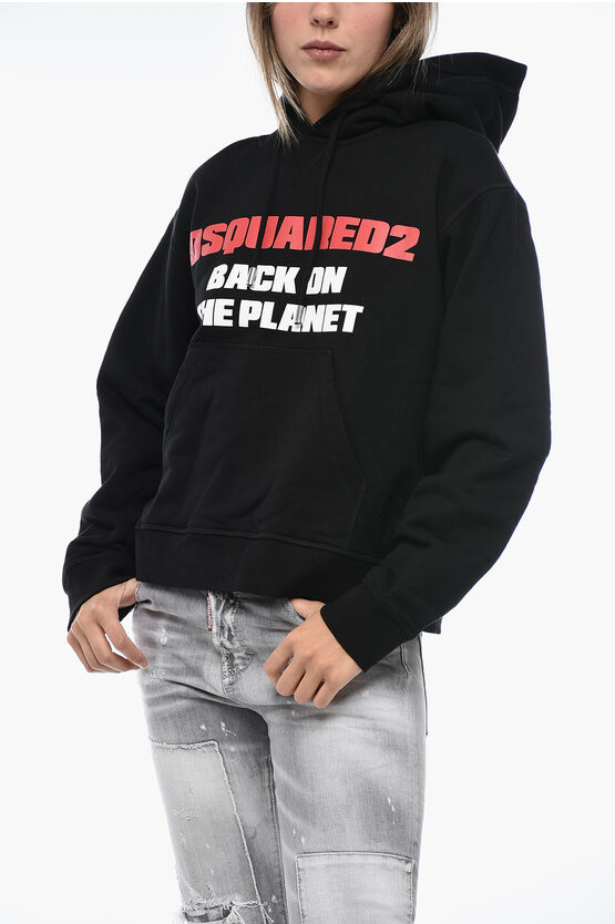 Shop Dsquared2 Printed Back On The Planet Hoodie Sweatshirt