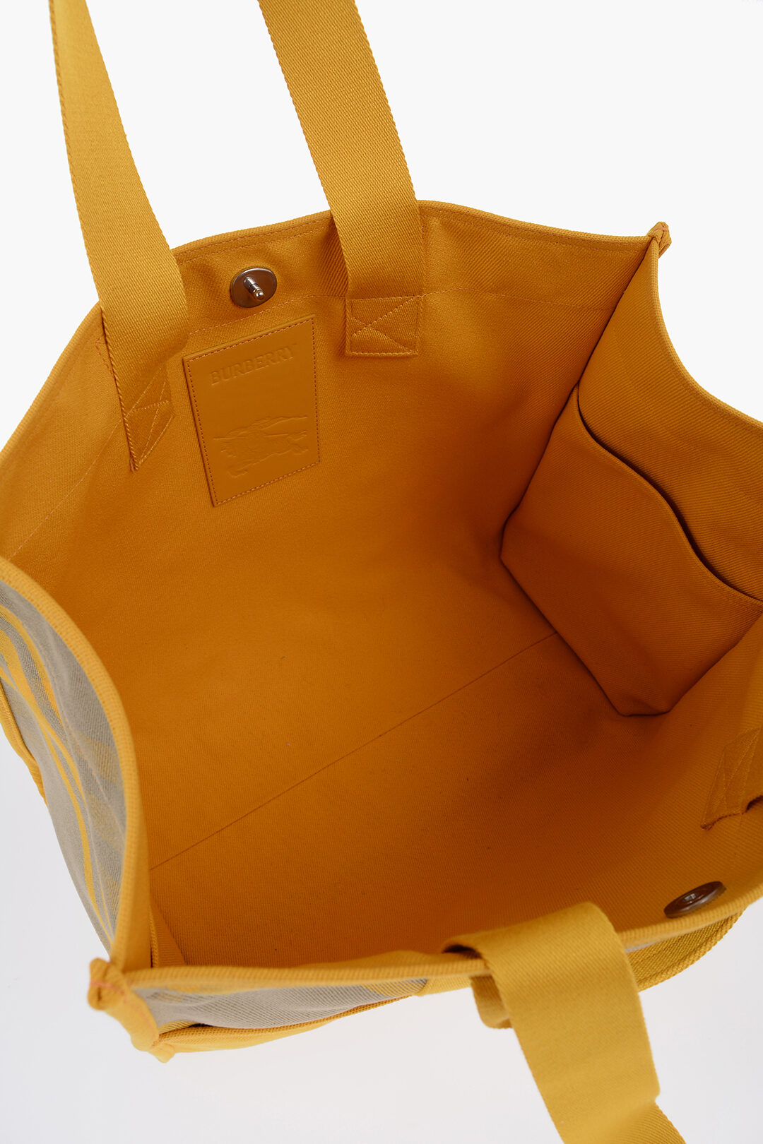 BURBERRY PRINTED CANVAS SHOPPING BAG BURBERRY PRINTED CANVAS SHOPPING BAG