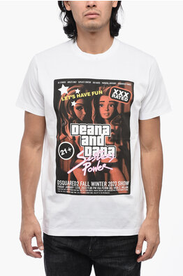 Dsquared2 Skater Fit T-shirt with Graphic Print men Dsquared2 Skater Fit T-shirt with Graphic Print men