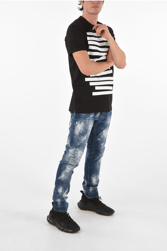 Dsquared2 printed CIGARETTE FIT T-Shirt men - Glamood Outlet