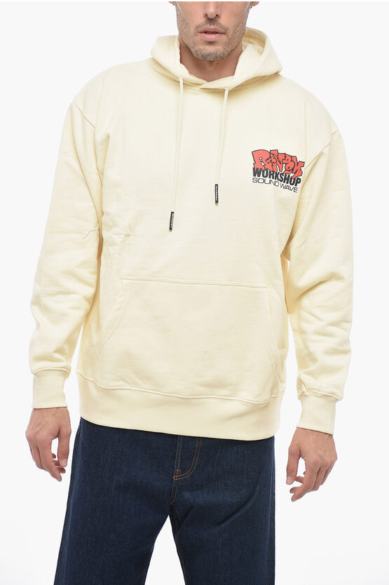 Market Printed Cotton Hoodie In Yellow