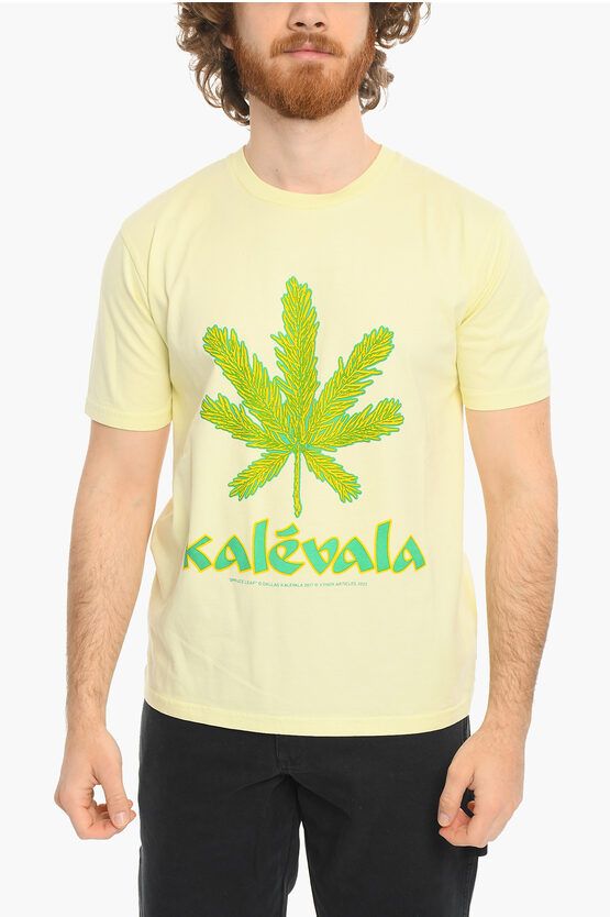 Vyner Articles Printed Crew-neck Kalevala T-shirt In Yellow