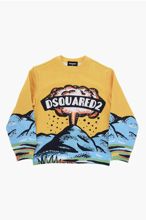 Shop Dsquared2 Printed Crew-neck Sweatshirt