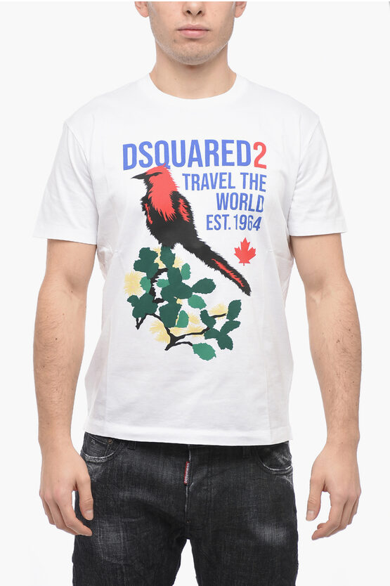 Dsquared2 Printed Crew-neck T-shirt In White
