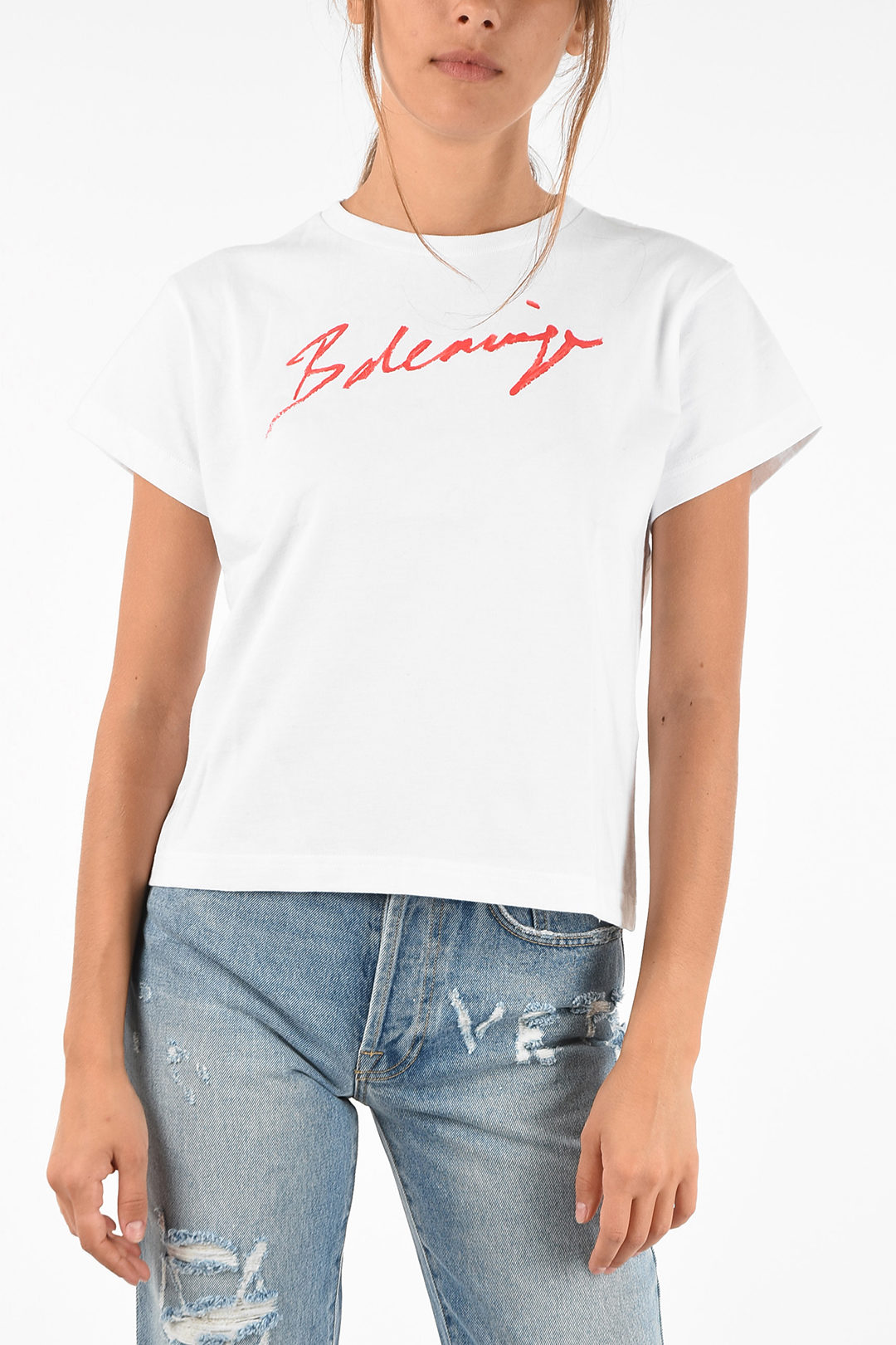 Balenciaga Printed Crop T-shirt women - Glamood Outlet