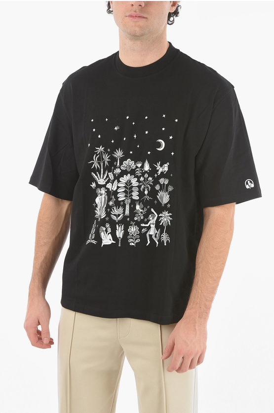 Neil Barrett Printed Dancing In The Moonlight Easy Fit T-shirt In Black