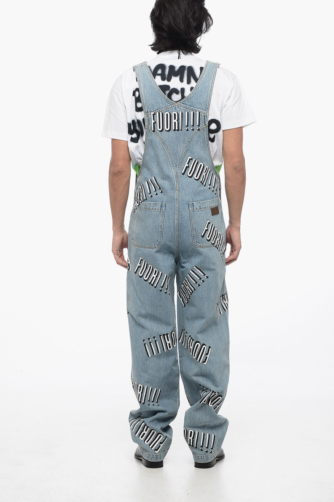 Gucci Printed Denim FUORI! Salopette men - Glamood Outlet