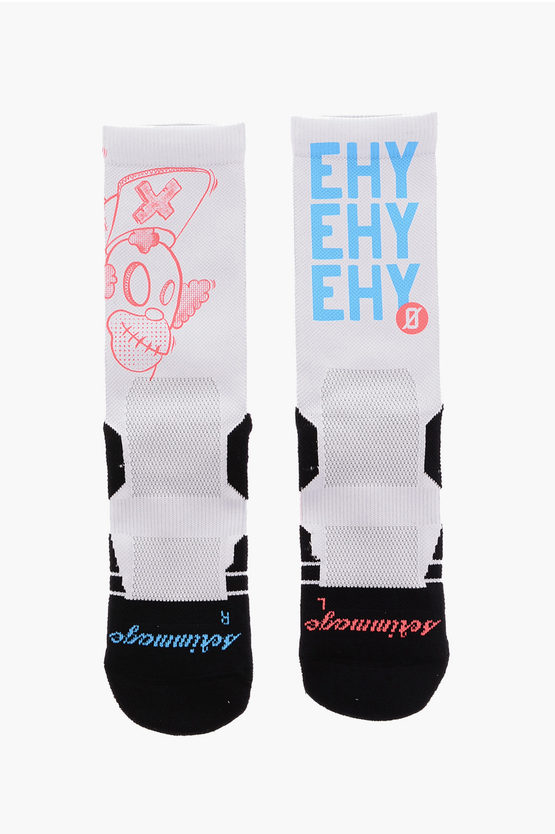 Scrimmage Printed Ehy Ehy Ehy Socks In Blue