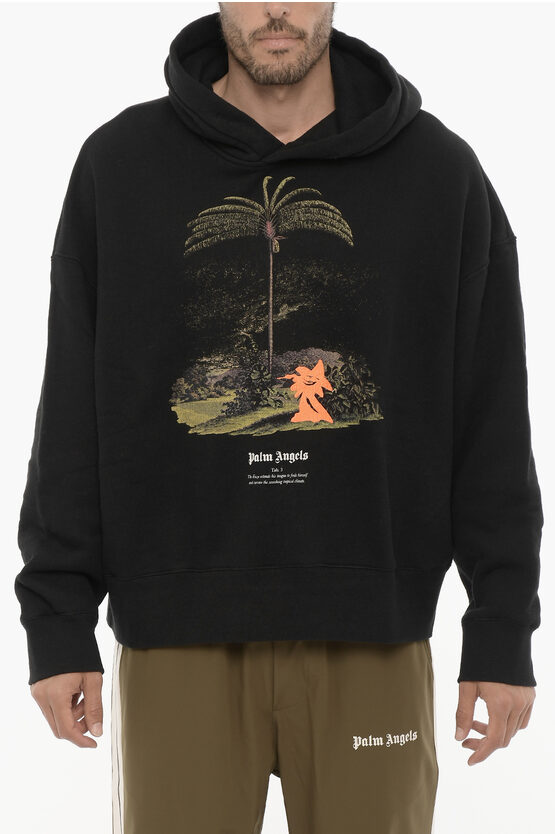 Shop Palm Angels Printed Enzo From The Tropics Hoodie