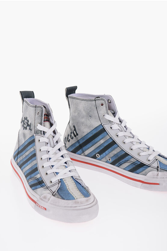 Shop Diesel Printed Fabbric S-athos High Sneakers