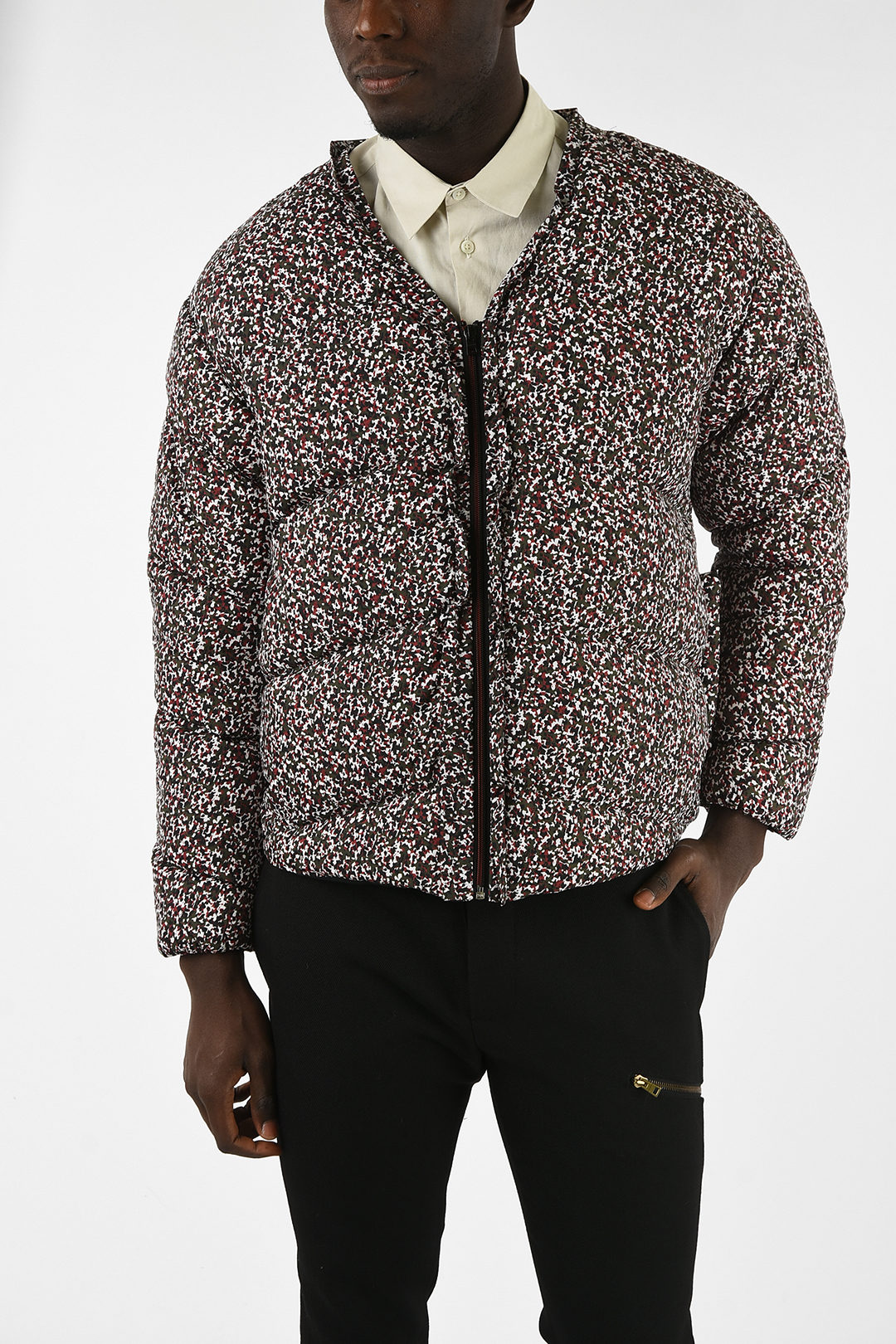 Marni Printed Fabric Jacket with Zip Closure men Glamood Outlet