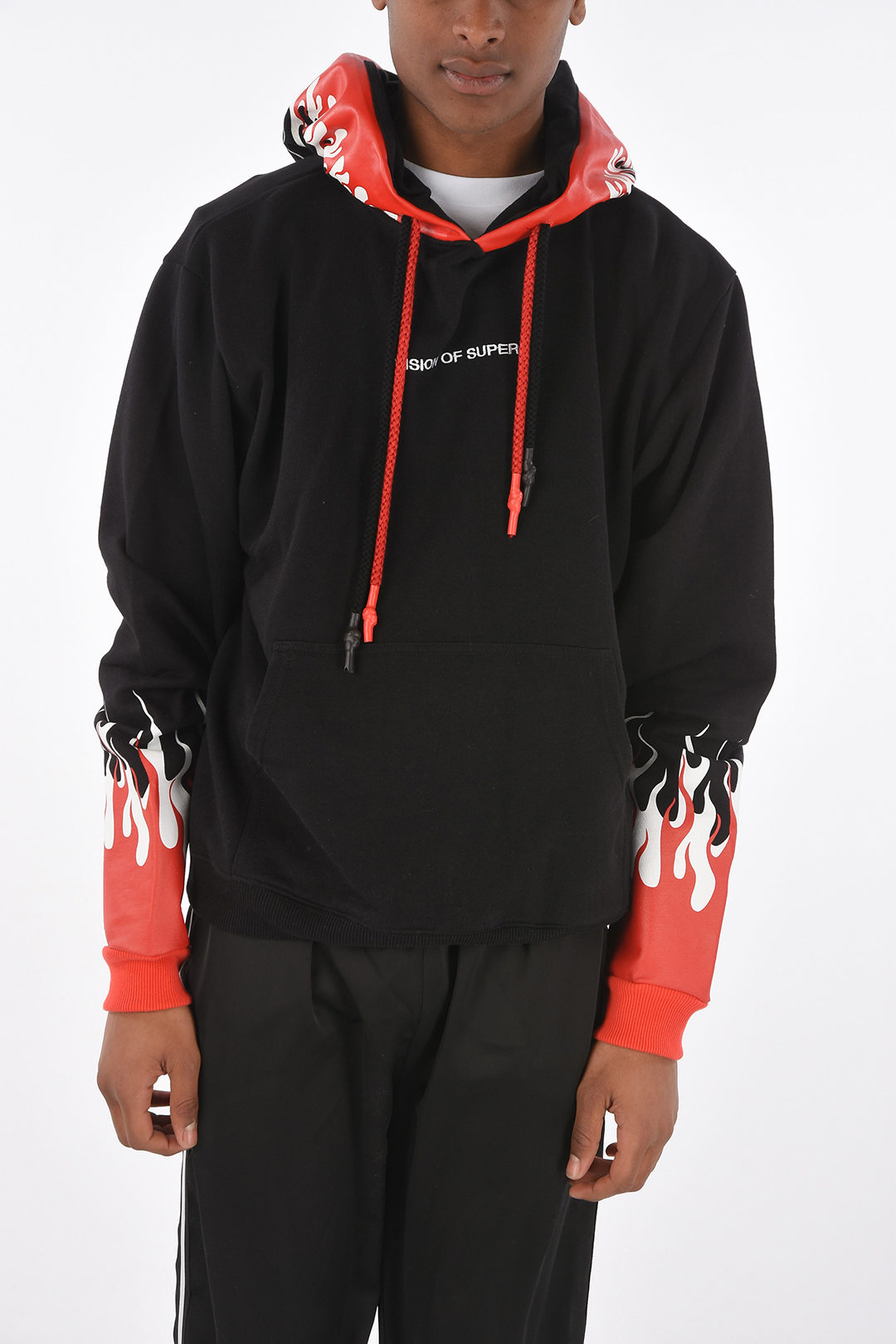 Vision Of Super printed hooded sweatshirt with maxi patch pocket men -  Glamood Outlet