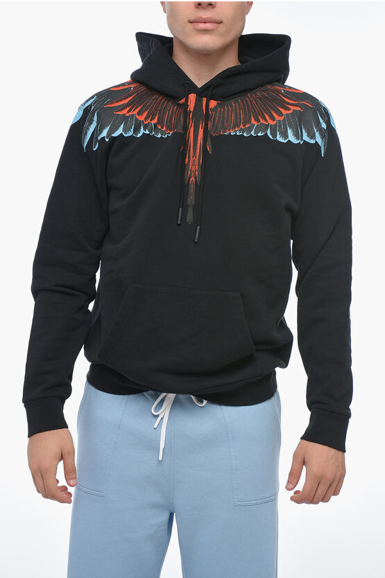 Shop Marcelo Burlon County Of Milan Printed Icon Wings Hoodie