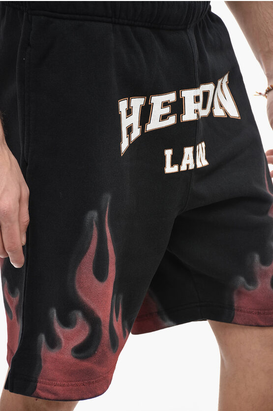 【関税込み】Heron Preston ブラック Flames バイクショーツ 関税込み】Heron Preston ブラック Flames バイクショーツ