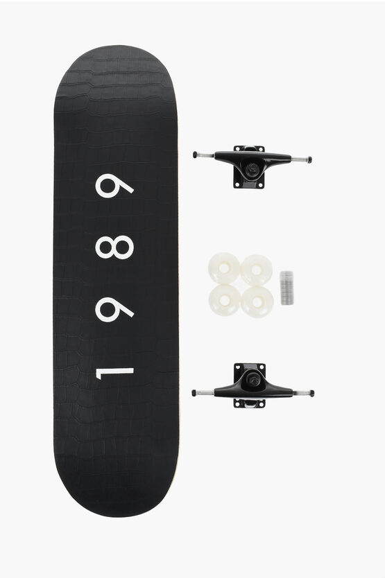 1989 Studio Printed Logo And Leather Details Skateboard
